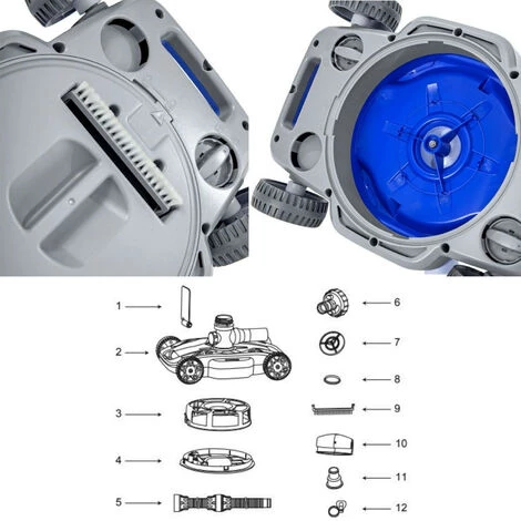 Robot Nettoyeur Pour Piscines Jusqu'à 6,70 Cm Bestway Flowclear Aqua Drift Réservoir De 11,7 Litres Avec Tuyau Et Connecteurs 6 Robot Nettoyeur Pour Piscines Jusqu'à 6,70 Cm Bestway Flowclear Aqua Drift Réservoir De 11,7 Litres Avec Tuyau Et Connecteurs â Image 4