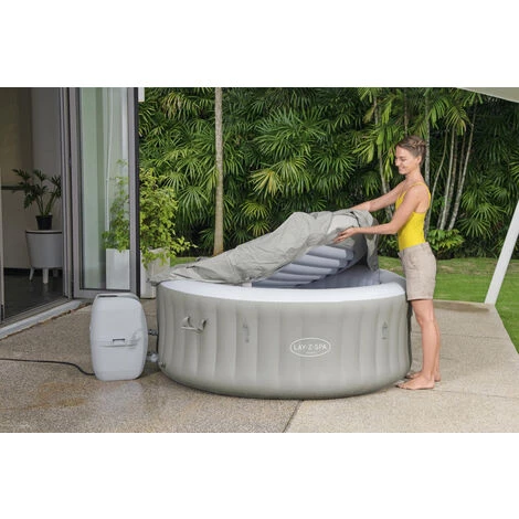 Spa Gonflable TAHITI Airjet 4 Places Ø 180 X H 66 Cm Bestway Système De Massage à Bulles AirJet 120 Jets 5 Spa Gonflable TAHITI Airjet 4 Places Ø 180 X H 66 Cm Bestway Système De Massage à Bulles AirJet 120 Jets – Image 3