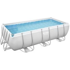 Piscine Tubulaire 404 X 201 X 100 Cm BESTWAY Hors-sol Rectangulaire Power Steel