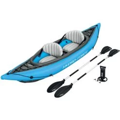 Canoë Kayak Gonflable Hydro-Force Cove Champion 2 Personnes 331 X 88 Cm 2 Pagaies Pompe De Gonflage BESTWAY