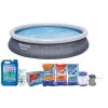 BESTWAY Pack Piscine Auto-portante - 396 X 84 Cm - 7340 L - Berling'o - Algicide Ravatop 12 % - Produits Pour PH - Ecodoses TAC - Bleu -BESTWAY Soldes Boutique 55012490 1