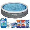 BESTWAY Pack Piscine Auto-portante - 366 X 76 Cm - 1249L - Berling'o - Algicide Ravatop 12 % - Produits Pour PH - Ecodoses TAC - Bleu -BESTWAY Soldes Boutique 55012495 1