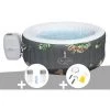 Kit Spa Gonflable Bestway Lay-Z-Spa Aruba Rond Airjet 2/3 Places + Kit Traitement Brome + Kit De Nettoyage
