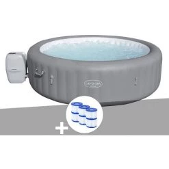 Kit Spa Gonflable Bestway Lay-Z-Spa Grenada Rond Airjet 6/8 Places + 6 Filtres