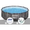 Kit Piscine Tubulaire Ronde Bestway Steel Pro Max Décor Bois 3,66 X 1,00 M + 6 Cartouches De Filtration + Kit De Traitement Au Chlore -BESTWAY Soldes Boutique 55406413 1