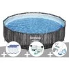 Kit Piscine Tubulaire Ronde Bestway Steel Pro Max Décor Bois, 4,27 X 1,07 M + 6 Cartouches De Filtration + Kit De Traitement Au Chlore + Kit D'entretien Deluxe -BESTWAY Soldes Boutique 55406436 1