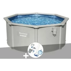 Kit Piscine Acier Ronde Bestway Hydrium 3,00 X 1,20 Cm + Kit D'entretien Deluxe