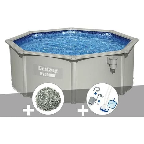 Kit Piscine Acier Ronde Bestway Hydrium 3,60 X 1,20 Cm + 10 Kg De Zéolite + Kit D'entretien Deluxe 3 Kit Piscine Acier Ronde Bestway Hydrium 3,60 X 1,20 Cm + 10 Kg De Zéolite + Kit D'entretien Deluxe