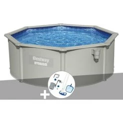 Kit Piscine Acier Ronde Bestway Hydrium 3,60 X 1,20 Cm + Kit D'entretien Deluxe