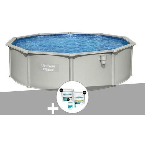 Kit Piscine Acier Ronde Bestway Hydrium 4,60 X 1,20 Cm + Kit De Traitement Au Chlore 3 Kit Piscine Acier Ronde Bestway Hydrium 4,60 X 1,20 Cm + Kit De Traitement Au Chlore