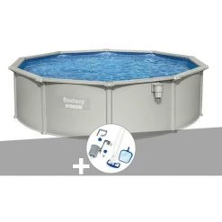 Kit Piscine Acier Ronde Bestway Hydrium 4,60 X 1,20 Cm + Kit D'entretien Deluxe