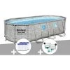 Kit Piscine Tubulaire Ovale Bestway Power Steel SwimVista Avec Hublots 5,49 X 2,74 X 1,22 M + 6 Cartouches De Filtration + Kit De Traitement Au Chlore -BESTWAY Soldes Boutique 55406539 1