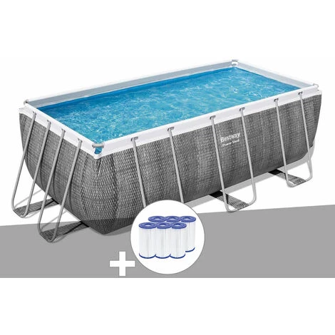 Kit Piscine Tubulaire Rectangulaire Bestway Power Steel 4,12 X 2,01 X 1,22 M + 6 Cartouches De Filtration 3 Kit Piscine Tubulaire Rectangulaire Bestway Power Steel 4,12 X 2,01 X 1,22 M + 6 Cartouches De Filtration