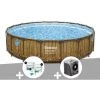 Kit Piscine Tubulaire Ronde Bestway Power Steel Avec Hublots 5,49 X 1,22 M + Kit De Traitement Au Chlore + Pompe à Chaleur -BESTWAY Soldes Boutique 55406613 1