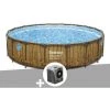 Kit Piscine Tubulaire Ronde Bestway Power Steel Avec Hublots 5,49 X 1,22 M + Pompe à Chaleur -BESTWAY Soldes Boutique 55406616 1