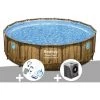 Kit Piscine Tubulaire Ronde Bestway Power Steel Avec Hublots 4,88 X 1,22 M + Kit D'entretien Deluxe + Pompe à Chaleur -BESTWAY Soldes Boutique 55406628 1