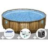 Kit Piscine Tubulaire Ronde Bestway Power Steel Avec Hublots 4,88 X 1,22 M + 6 Cartouches De Filtration + Kit De Traitement Au Chlore + Pompe à Chaleur -BESTWAY Soldes Boutique 55406631 1
