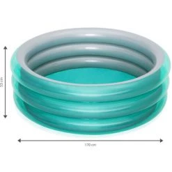 Piscine Gonflable Pour Enfants Bestway Big Metallic 3-Ring Pool 170x53 Cm -BESTWAY Soldes Boutique 55540839 5