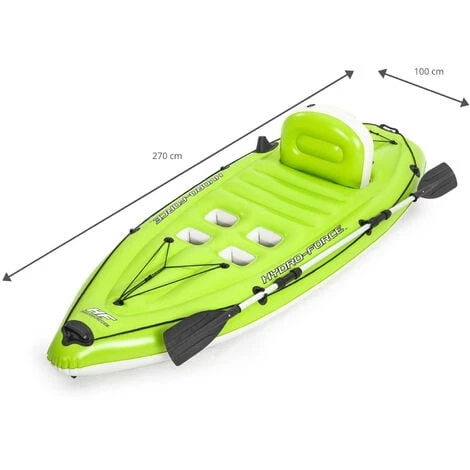Kayak Gonflable Bestway Hydro-Force Koracle 270x100 Cm Individuel Pagaie Et Pompe 7 Kayak Gonflable Bestway Hydro-Force Koracle 270x100 Cm Individuel Pagaie Et Pompe – Image 5