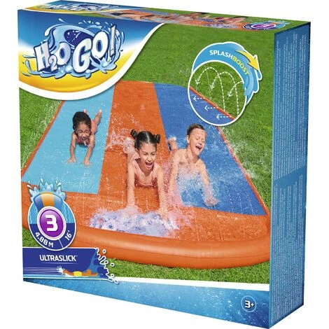 Bestway H2OGO Triple Toboggan Aquatique 488 Cm - Oranje 4 Bestway H2OGO Triple Toboggan Aquatique 488 Cm - Oranje – Image 2