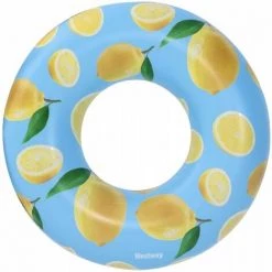 BESTWAY Bouée Ronde 119 Cm Parfumée Citron Scentsational™ Lemon