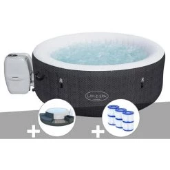 Kit Spa Gonflable Bestway Lay-Z-Spa Havana Rond Airjet 2/4 Places + Ensemble Mobilier 4 Modules + 6 Filtres