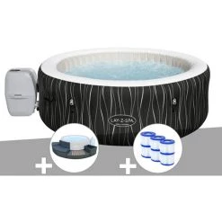 Kit Spa Gonflable Bestway Lay-Z-Spa Hollywood Rond Airjet 4/6 Places + Ensemble Mobilier + 6 Filtres