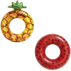 Bouées Gonflables Bestway Rondes FASHION ANANAS 116x88cm Ou PASTÈQUE Ø119cm