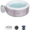 Spa Gonflable BESTWAY - Lay-Z-Spa Cancún - 180 X 66 Cm - 2 A 4 Places - Rond (Inclus : Couverture, Pompe, Cartouche Et Diffuseu
