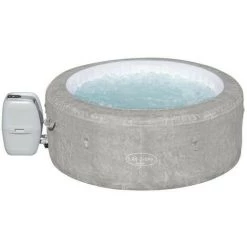 Spa Gonflable BESTWAY - Lay-Z-Spa Zurich - 180 X 66 Cm - 2 A 4 Places - Rond (Inclus : Couverture, Pompe, Cartouche Et Diffuseur