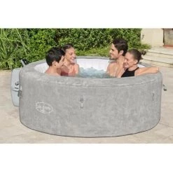Spa Gonflable BESTWAY - Lay-Z-Spa Zurich - 180 X 66 Cm - 2 A 4 Places - Rond (Inclus : Couverture, Pompe, Cartouche Et Diffuseur -BESTWAY Soldes Boutique 57867015 5