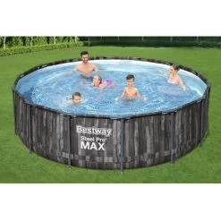 Kit Piscine Hors Sol Tubulaire BESTWAY Steel Pro Max™ - 427 X 107 Cm - Ronde (Livrée Avec Pompe De Filtration, échelle Et B -BESTWAY Soldes Boutique 57867037 5