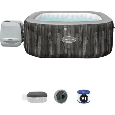 Spa Gonflable BESTWAY Lay-Z-Spa Majorca - 104 X 65,5 X 67 Cm - 4 A 6 Places - Carré (Avec Couverture, Pompe, Cartouche Et Diffu 7 Spa Gonflable BESTWAY Lay-Z-Spa Majorca - 104 X 65,5 X 67 Cm - 4 A 6 Places - Carré (Avec Couverture, Pompe, Cartouche Et Diffu – Image 5