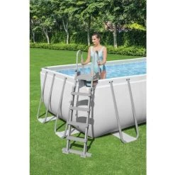 Kit Piscine Hors Sol Tubulaire BESTWAY Power Steel™ - 640 X 274 X 132 Cm - Rectangulaire (Filtre, échelle, Diffuseur, Bâche) -BESTWAY Soldes Boutique 57867109 3
