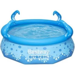 Piscine Hors Sol Autoportante BESTWAY - Fast Set Pieuvre Octopool - 274 X 76 Cm - Ronde (Livrée Avec Un Patch De Réparation)