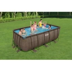Kit Piscine Hors Sol Tubulaire BESTWAY - Power Steel™- 412 X 201 X 122cm - Rectangulaire (Avec Filtre A Sable, échelle Et Dif -BESTWAY Soldes Boutique 57869162 3