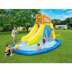 Château Gonflable Avec Pataugeoire Et Toboggan - 435 X 286 X 267 Cm - ZIGGY De BESTWAY - Multicolore