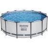 Kit Piscine Hors Sol Tubulaire BESTWAY Steel Pro Max - 396 X 122 Cm - Ronde (Livrée Avec Pompe De Filtration, échelle + Bâche -BESTWAY Soldes Boutique 58273926 1