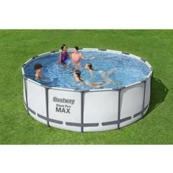 Kit Piscine Hors Sol Tubulaire BESTWAY Steel Pro Max - 396 X 122 Cm - Ronde (Livrée Avec Pompe De Filtration, échelle + Bâche -BESTWAY Soldes Boutique 58273926 5