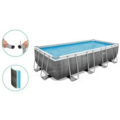 Pack BESTWAY Piscine Tubulaire Rectangulaire - Power Steel - 488 X 244 X 122 Cm - Robot Aspirateur Autonome Frisbee - Kit De Traitement De L'eau - Gris 11 Pack BESTWAY Piscine Tubulaire Rectangulaire - Power Steel - 488 X 244 X 122 Cm - Robot Aspirateur Autonome Frisbee - Kit De Traitement De L'eau - Gris -BESTWAY Soldes Boutique 58462799 5