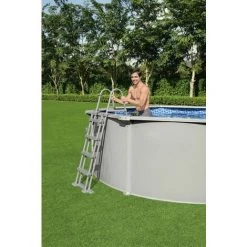 Piscine Hors Sol Bestway Hydrium Ronde Ø360x120 Cm Épurateur à Sable 3.028L/H, Tapis De Sol, Bâche Et Échelle -BESTWAY Soldes Boutique 58571061 3