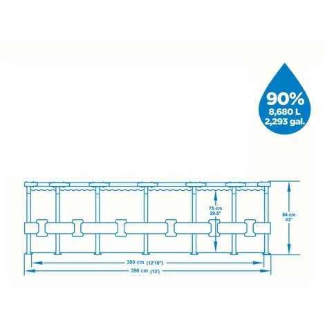 Piscine Hors-sol Tubulaire Bestway Steel Pro 396x84 Cm Épurateur à Cartouche De 2 006 L/H 4 Piscine Hors-sol Tubulaire Bestway Steel Pro 396x84 Cm Épurateur à Cartouche De 2 006 L/H – Image 2