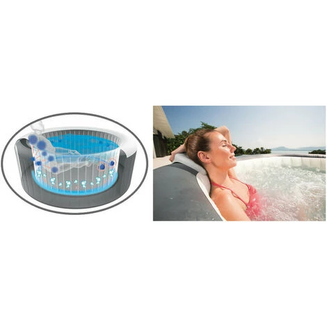 BESTWAY Grenada 6/8 Places Rond Gris - Bulles + Airjets 7 BESTWAY Grenada 6/8 Places Rond Gris - Bulles + Airjets – Image 5