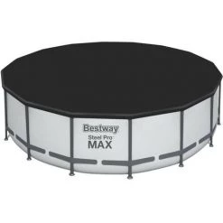 Kit Piscine Hors Sol Tubulaire BESTWAY Steel Pro Max™ - 488 X 122 Cm - Ronde (Avec Un Filtre A Cartouche, Une Bâche Et Une é -BESTWAY Soldes Boutique 60689859 3