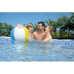 Kit Piscine Hors Sol Tubulaire BESTWAY Steel Pro Max™ - 488 X 122 Cm - Ronde (Avec Un Filtre A Cartouche, Une Bâche Et Une é -BESTWAY Soldes Boutique 60689859 5