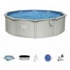 Kit Piscine Acier Bestway HYDRIUM Grise Ronde 460x120cm Filtration à Sable échelle Tapis -BESTWAY Soldes Boutique 60690532 1