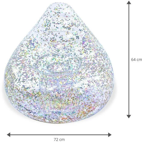 Fauteuil Gonflable Paillettes Bestway Glitter Dream 72x72x64 Cm 4 Fauteuil Gonflable Paillettes Bestway Glitter Dream 72x72x64 Cm – Image 2