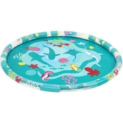 Piscine Tapis Jets D'Eau Bestway Ø165 Cm Imprimé Marine Bleu Plus De 3 Ans