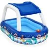 Piscine Gonflable Pour Enfants Bestway 213x155x132 Cm Bateau Bleu Avec Auvent Et Gouvernail Sonnette Plus De 3 Ans -BESTWAY Soldes Boutique 61564769 1