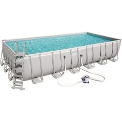 Kit Piscine Tubulaire Bestway POWER STEEL FRAME POOL Rectangulaire 732 X 366 X 132cm Cartouche